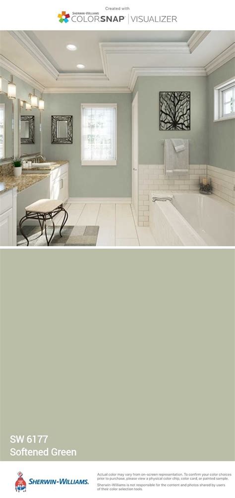 Softened Green Small Bathroom Colors Paint Colors For Home Bathroom