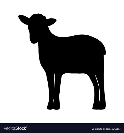 Silhouette Of A Sheep Royalty Free Vector Image