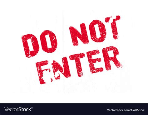 Do Not Enter Rubber Stamp Royalty Free Vector Image