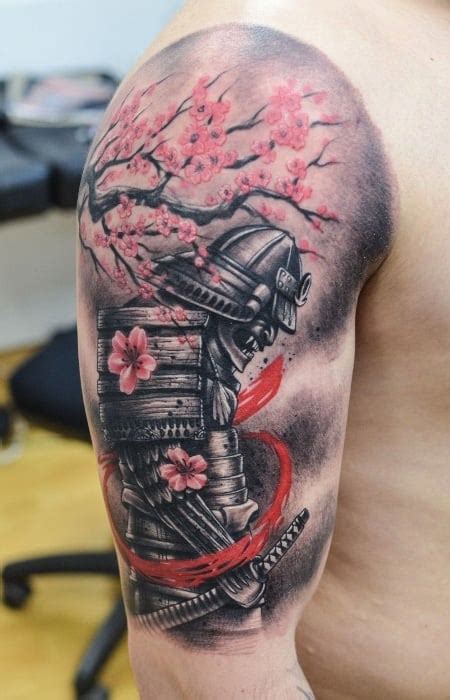 Share More Than 71 Cherry Blossom Samurai Tattoo Best Ineteachers