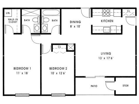 Best 2 Bedroom House Plans Under 1000 Sq Ft With Pictures August 2021