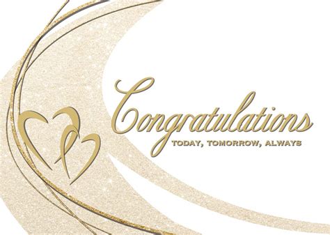 Even though you're just wishing the happy couple congratulations, it can be difficult to find the perfect words to give genuine meaning to your card. Hearts Wedding Congratulations Card Achievement by Brookhollow