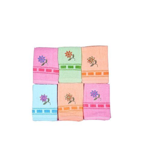 Belmarsh Multicolor Cotton Towel Handkerchief Pack Of 6 Buy Online
