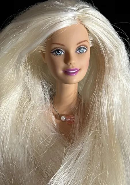 nude mattel barbie extra long blonde hair blue eyes bendable knees for ooak 38 99 picclick