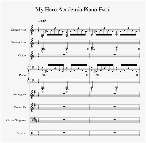 Download My Hero Academia Piano Essai Sheet Music 1 Of 14 Pages My