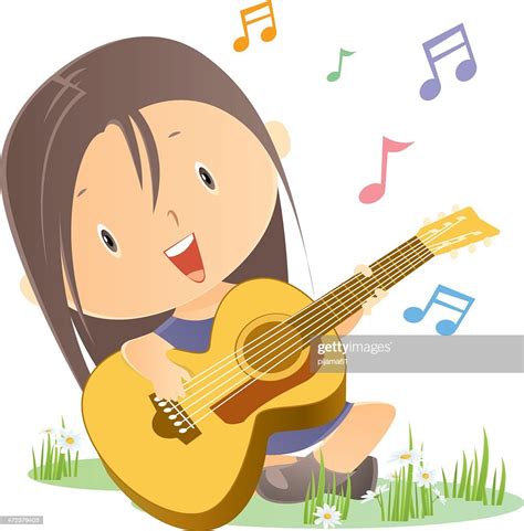 Girl Playing Guitar High Res Vector Graphic Getty Images