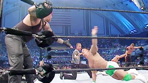 The Undertaker And John Cena Vs Kurt Angle And Chris Jericho Smackdown July 11 2002 Youtube