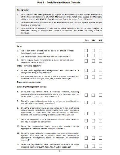 10 Audit Review Checklist Templates In Pdf Doc Free And Premium