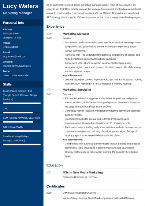 Good Cv Template Uk How To Write A Cv Tips For 2019 W