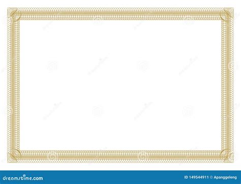 Gold Certificate Template In Sport Theme With Watermark Background