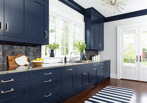 Modern Navy Blue Kitchen Cabinets Design Ideas Benefits Shades