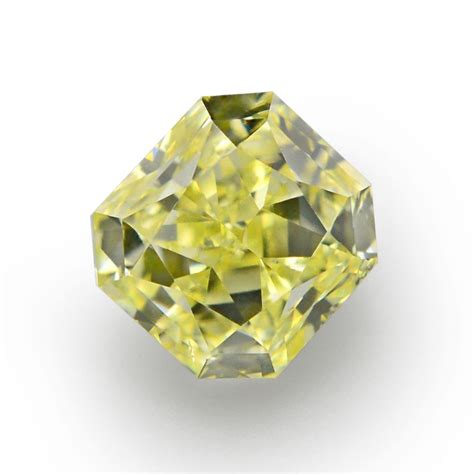 040 Carat Fancy Intense Yellow Diamond Radiant Shape Vs2 Clarity