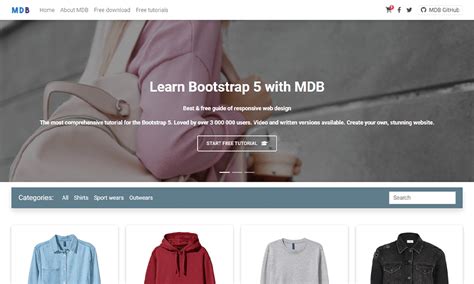 E Commerce Templates Free Bootstrap Template