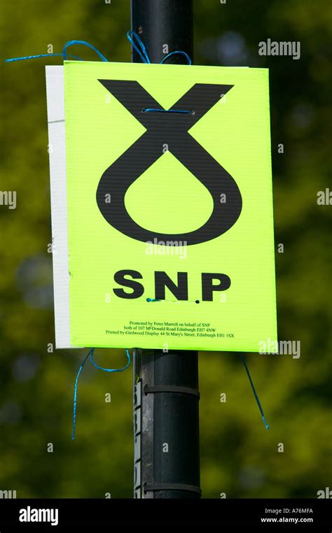 Scottish National Party Snp Sign Stock Photo Alamy