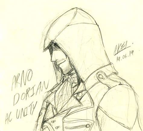 Arno Dorian Arno Dorian Assassins Creed Male Sketch Games