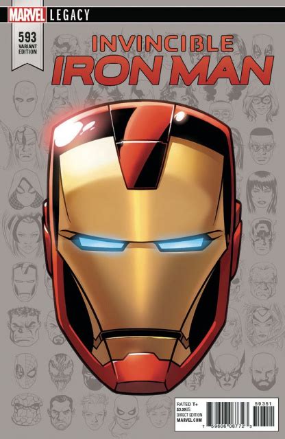 Invincible Iron Man 593 Legacy Headshot Cover Fresh Comics