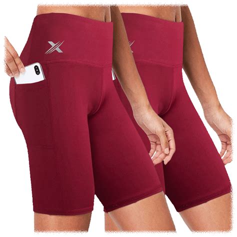 Morningsave 2 Pack Extreme Fit Womens High Waist Performance Yoga Shorts