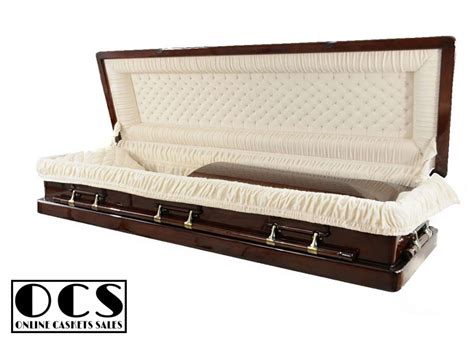 751003 Fc Full Couch W Foot Panel Solid Poplar Casket Almond