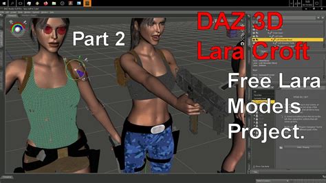Daz D Lara Croft Free Tomb Raider Models Project Tr Outfit