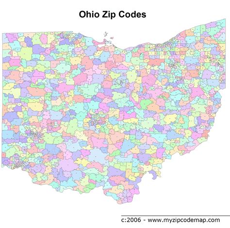 Ohio Zip Code Map Printable Printable Templates