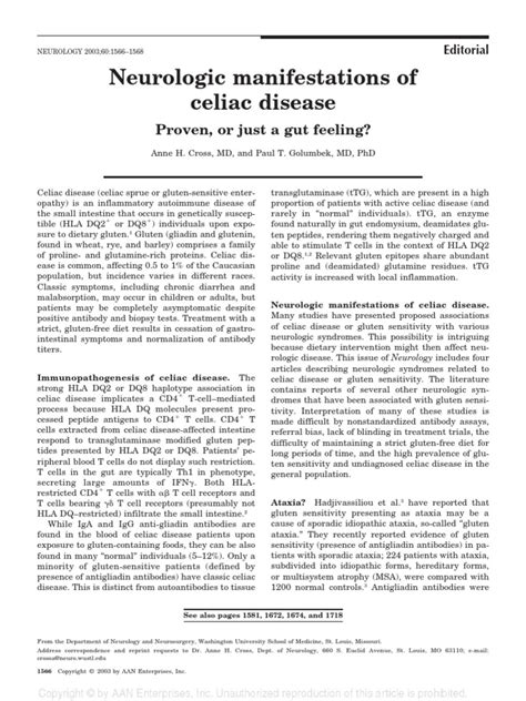 Cross Edit Neuro Cel Pdf Coeliac Disease Gluten