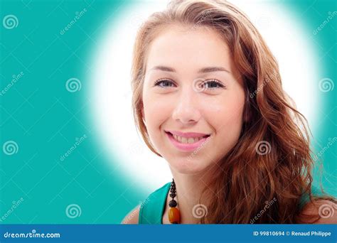 Portrait Of A Young Woman With A Beautiful Smile Stock Photo Image Of