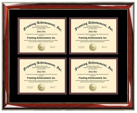 Four Certificate Frame Degree Framing Holds 4 Diploma