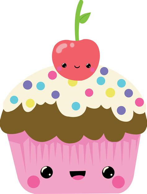 Foodiebliss Kawaii Cupcake Illustration Cute