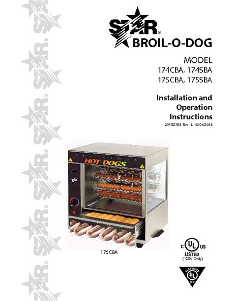 Star 175cba Broil O Dog Cradle Wheel Hot Dog Broiler With Bun Warmer 120v