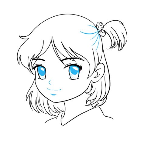 Anime Girl Face Sketch