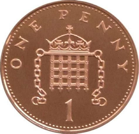 1986 Portcullis 1p Proof Coin