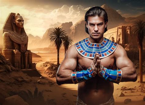Naked Egyptian Man With Muscular Build In Desert Stock Photo Image Of Gorgeous Egyptian