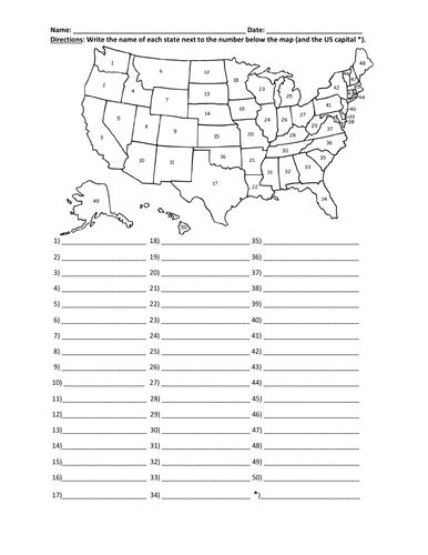 Usa 50 States Quiz Teaching Resources