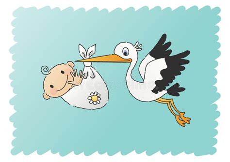 Stork Delivering A Baby Stock Photography Image 14688842