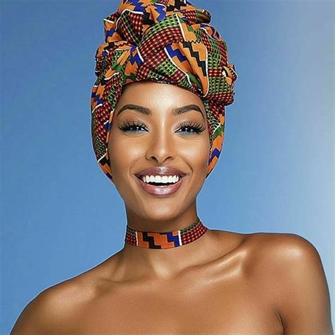 African Kente Head Wraps Hair Wrap Scarf Head Wrap Styles African Beauty