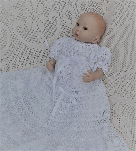 Baby Andrea Crochet Pattern Christening Gown Thread Crochet Etsyde