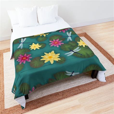 Dragonflies And Water Lilies Comforter By Veevie Funky Bedroom Dorm Bedding Make Your Bed