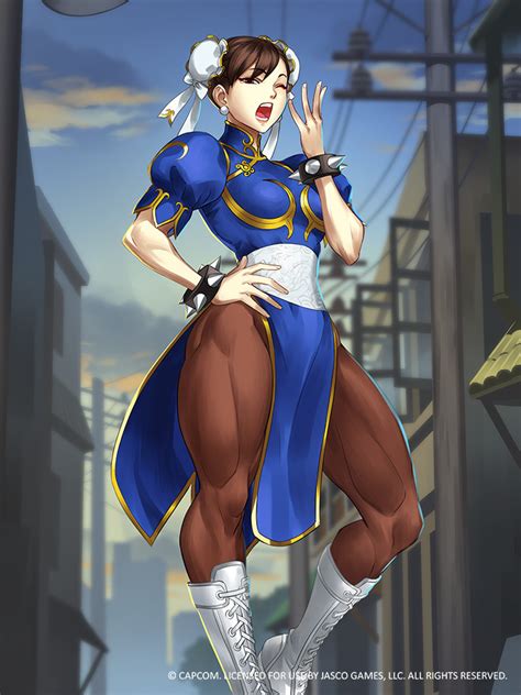 Chun Li Capcom Street Fighter 1girl Blue Dress Blue Sky Boots