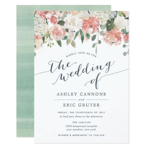 All wedding invitations are design challenge winners. Midsummer | Watercolor Floral Wedding Invitation | Zazzle ...