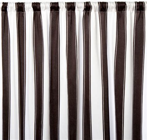 Black And White Stripe Curtain Panel 48 X 84 Inches