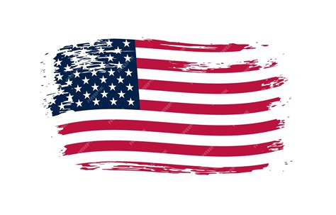 Premium Vector American Flag In Grunge Style