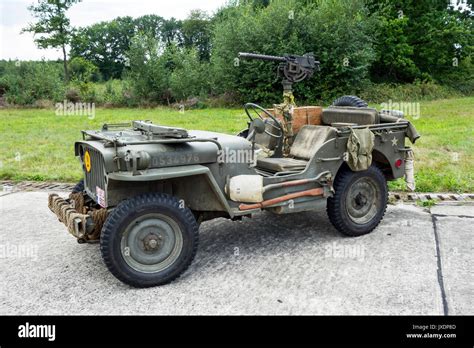 World War Two Us Army Willys Mb Jeep Four Wheel Drive Utility Stock
