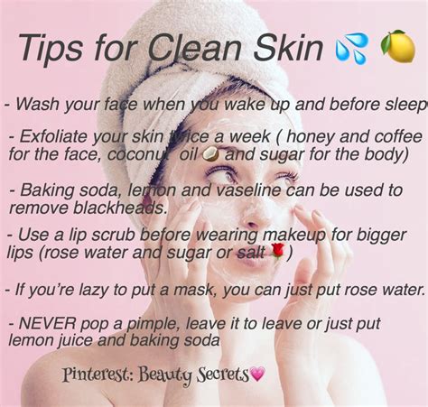 Simple Tips For Clean Skin Clean Skin Clear Skin Tips Skin Washing