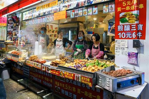 Hong Kong Street Food At Food Stall Along The Street At Causeway Bay