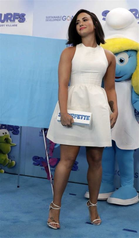 Lovely Demi Lovato In A White Mini Dress Check Out More Beautiful