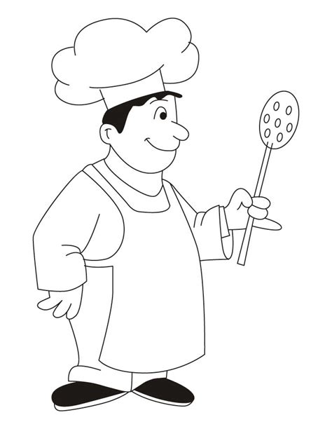 Coloring page outline of cartoon boy chef with cake coloring royalty free cliparts vectors and stock illustration image 58327904 from previews.123rf.com. Chef Coloring Page - GetColoringPages.com