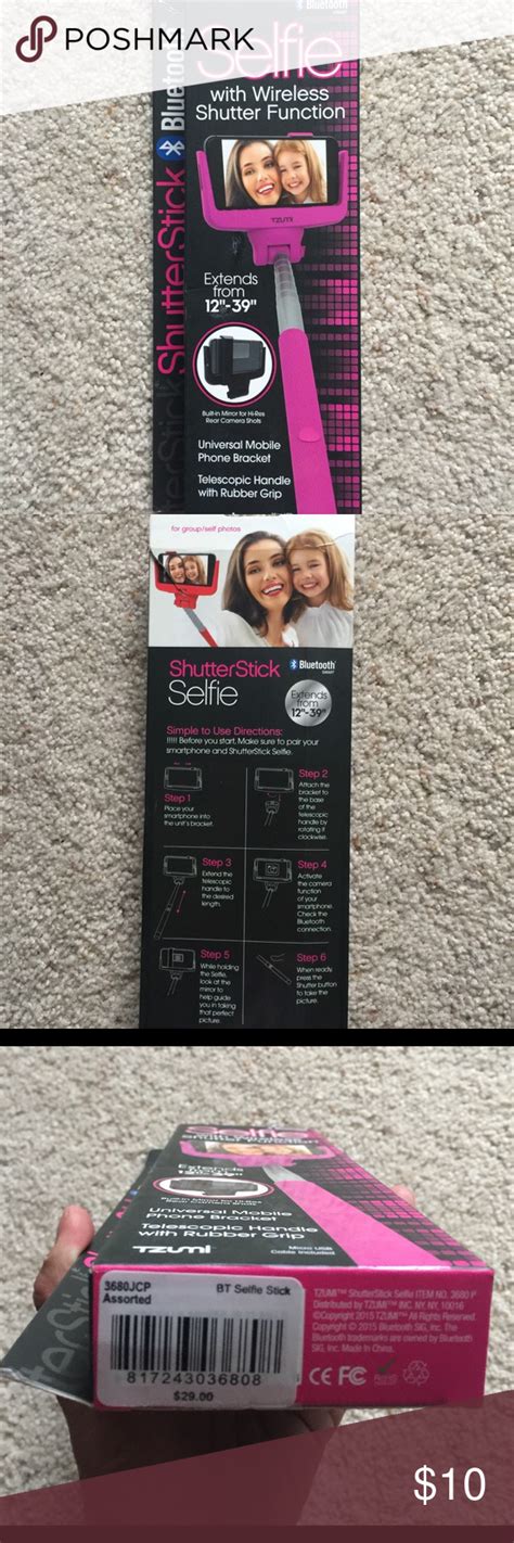 New in Box Selfie Stick | Selfie stick, Selfie, Pink color