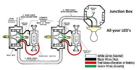 Electrical house wiring diagram pdf. electrical - 3 way switch to 4 lights rewiring to 15 LEDs ...