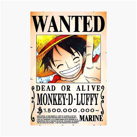 One Piece Luffy Wanted Poster Billion Readingcraze Com