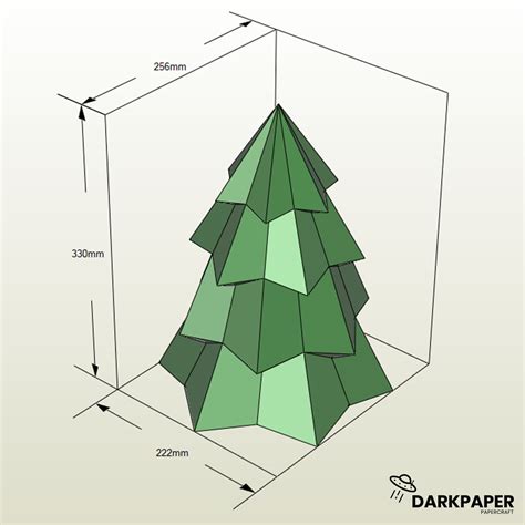 Papercraft Christmas Tree 3d Papercraft Tree Papercraft Etsy